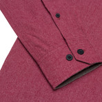 Hawthorne Long Sleeve Button Down Shirt // Wine (XL)