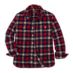 Campfire Flannel Shirt // Red Plaid (L)