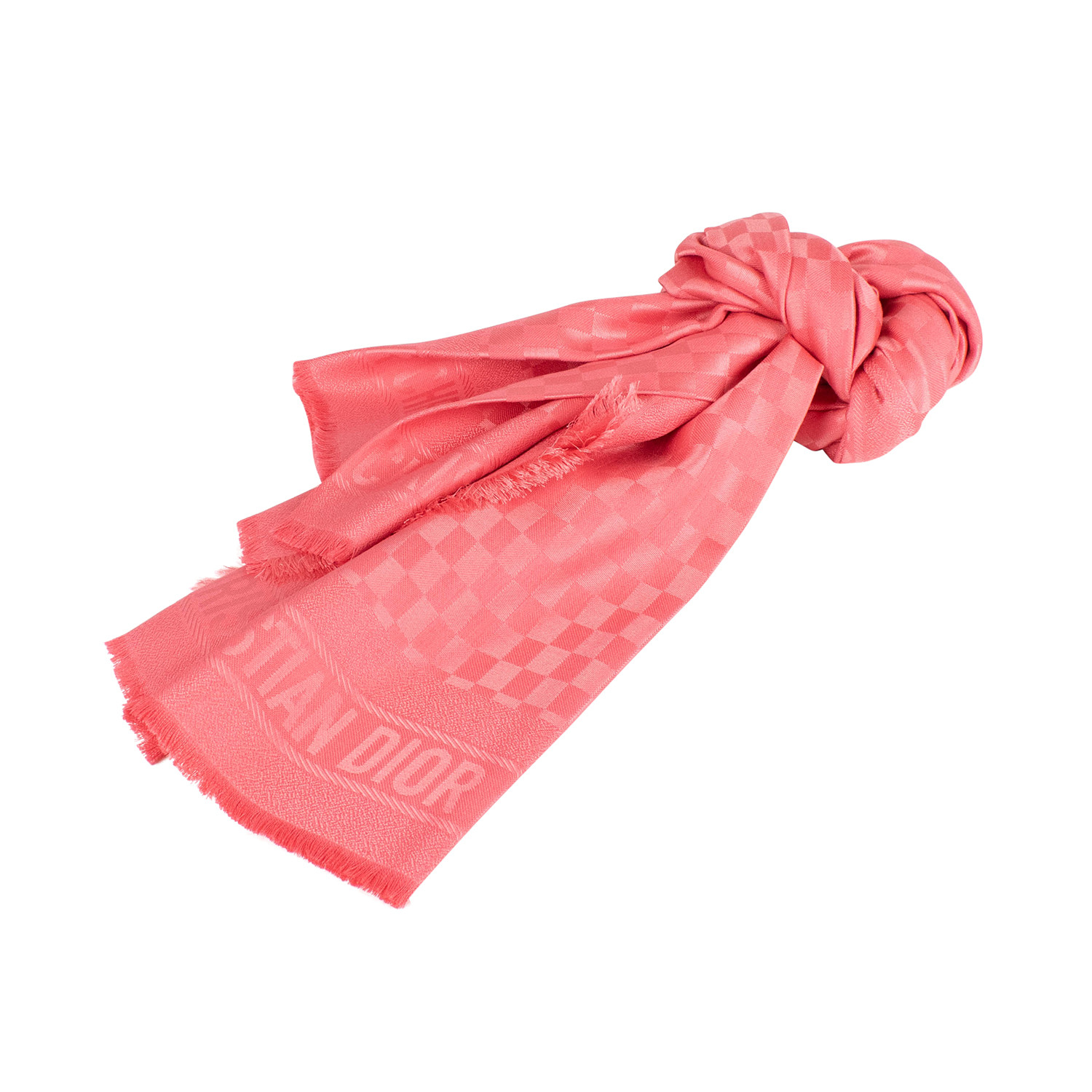 Silk scarf Christian Dior Pink in Silk - 30891004