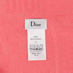 D-Check Silk-Wool Scarf // Pink