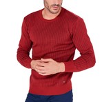 Micro Pattern Sweater // Bordeaux (XL)