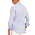 Solid Button-Up Shirt // Baby Blue (M)