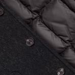 Winter Silk ¾ Length Coat // Gray Melange (XS)