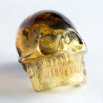 Set of 9 Graduated Hand-Carved Amber Skulls // Mexico 20th Century CE