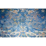 Imperial Silk Banner 5-Clawed Celestial Dragons // Qing Dynasty, China Ca. '1850-1910' CE