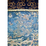 Imperial Silk Banner 5-Clawed Celestial Dragons // Qing Dynasty, China Ca. '1850-1910' CE