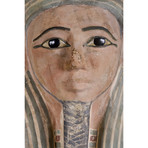Authentic Egyptian Upper Sarcophagus Lid. Bronze Eyelids // Egypt 700-100 BCE