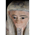 Authentic Egyptian Upper Sarcophagus Lid. Bronze Eyelids // Egypt 700-100 BCE