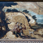 Rare Florentine Renaissance Painting over Exotic Alabaster Stone // Italy Ca. 1300-1600 CE