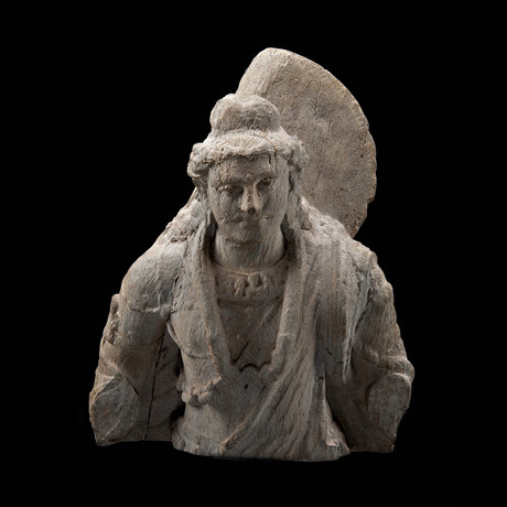 Very Expressive Gandhara Buddha Bust // Gandhara Ca. 250 BC