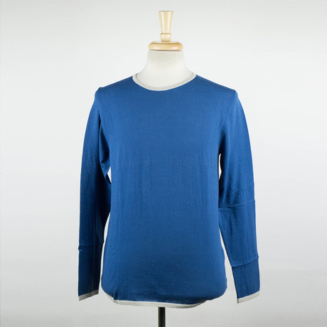 Z Zegna // Cotton Blend Crewneck Sweater // Royal Blue (S)