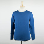 Z Zegna // Cotton Blend Crewneck Sweater // Royal Blue (2XL)