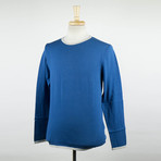 Z Zegna // Cotton Blend Crewneck Sweater // Royal Blue (2XL)
