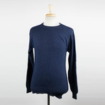 Z Zegna // Cotton Knitted Crewneck Sweater // Oxford Blue (3XL)