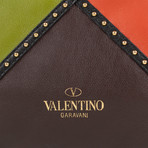 Valentino // Leather Studded Tote Bag // Multi-Color