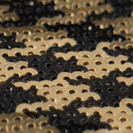 Salvatore Ferragamo // Metallic Mini Vara Flap Shoulder Bag // Black + Gold