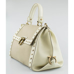 Salvatore Ferragamo // Studded Sofia Handbag // Beige