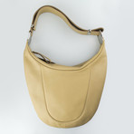 Salvatore Ferragamo // Eden Leather Shoulder Handbag // Beige