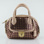 Salvatore Ferragamo // Sequin Mini Fiamma Handbag // Beige