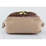 Salvatore Ferragamo // Sequin Mini Fiamma Handbag // Beige