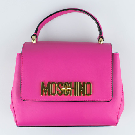 Moschino // Leather Backpack Handbag // Pink