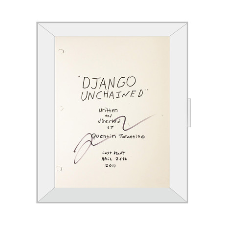 Signed + Framed Script // Django Unchained