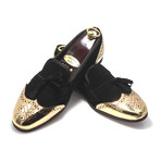 Gold Toe Loafer // Black + Gold (US: 10.5)