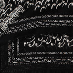 Paisley Cards Cashmere-Silk Scarf // Black + White