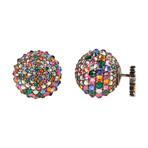 Strass Tribales Earrings // Antique Silver + Multi-Color
