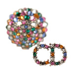 Strass Tribales Earrings // Antique Silver + Multi-Color
