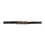 Ribbon Strass J'Adior Choker Necklace // Multi-Color + Black