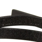 Crystal J'Adior Leather Two Loop Bracelet // Black + Multi-Color