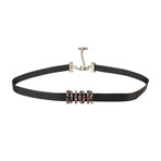Ribbon Strass Dior Choker Necklace // Black + Multi-Color