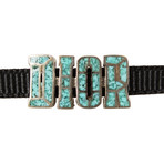 Mosaic Ribbon Dior Choker Necklace // Black + Turquoise