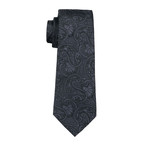 Noir Handmade Tie // Black Paisley