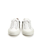 Alaric Calf + Painted Stripe Sneaker // White + Black (US: 7)
