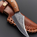 Engraved Walnut Skinner Knife // ENG-14