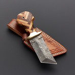 Damascus Double Edge Tanto Knife // SK-507