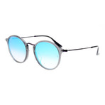 Acetate Sunglasses // Transparent Gray + Blue Gradient