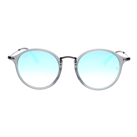 Acetate Sunglasses // Transparent Gray + Blue Gradient