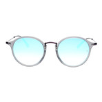 Acetate Sunglasses // Transparent Gray + Blue Gradient