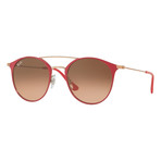 Steel Sunglasses // Red + Pink Gradient