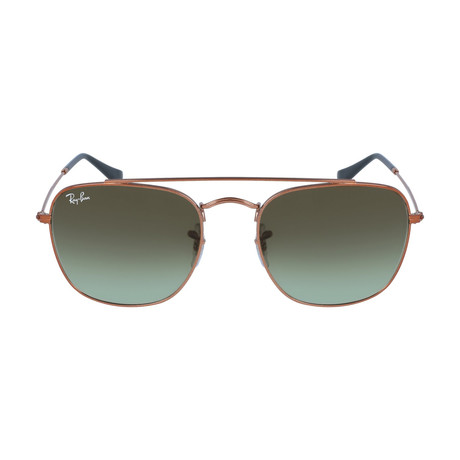 Metal Sunglasses // Medium Bronze + Green Gradient