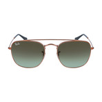 Metal Sunglasses // Medium Bronze + Green Gradient