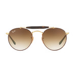 Metal Sunglasses // Gold + Havana + Clear Gradient