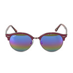 Clubround Sunglasses // Bordeaux + Light Gray