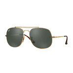 General Metal Aviator Sunglasses // Bronze + Brown Gradient