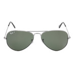 Large Metal Aviator Sunglasses // Gunmetal // Polarized