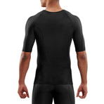 SKINS DNAmic Mens S/S Top // Black/Black (Small)