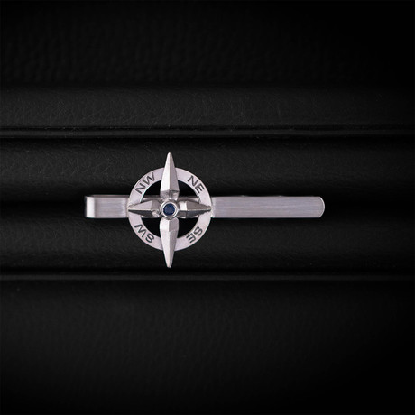Sapphire Traveller Tie Bar // Sterling Silver